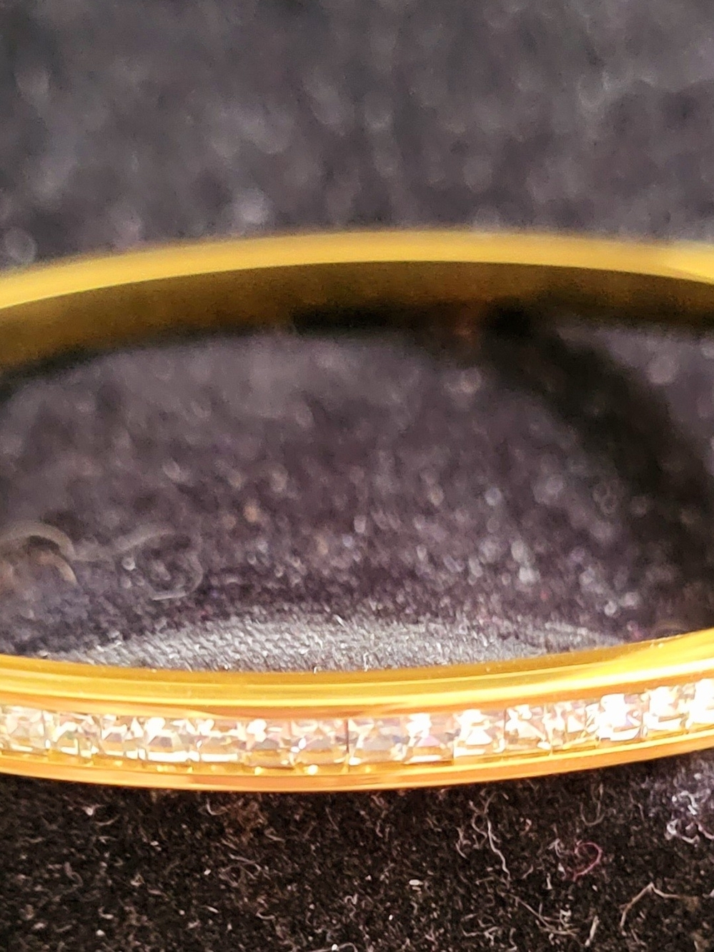 Fashion Jewelry Gold-Tone Narrow Open Cuff Bracelet - Picture 5 of 5